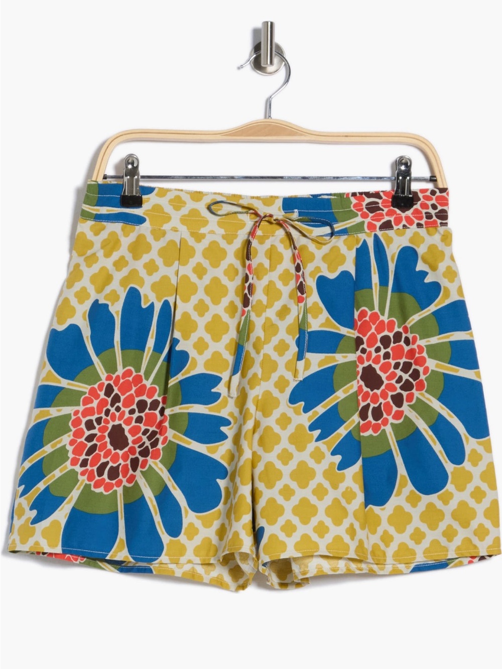Women’s Halogen Floral Print Cotton Drawstring Shorts Medium NWT